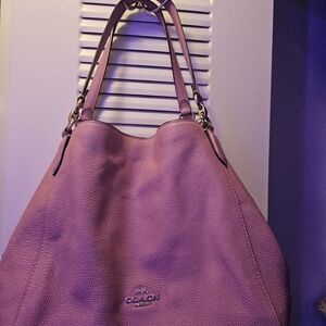 Coach Hallie Shoulder bag in True pink